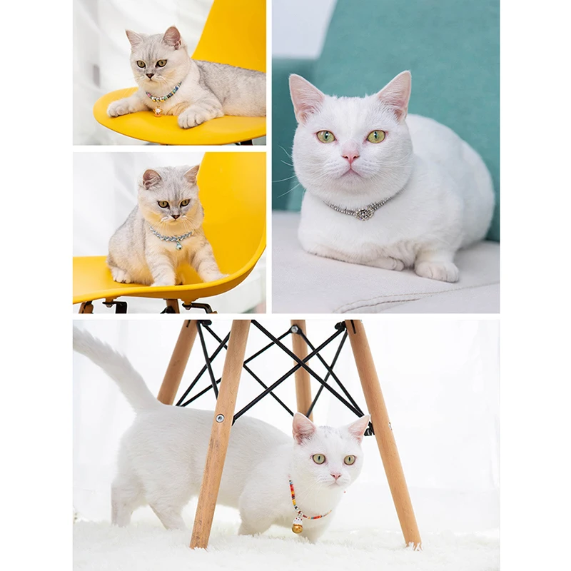 Творческий Тканый Ожерелье с котенком регулируемый собачий ошейник для домашних