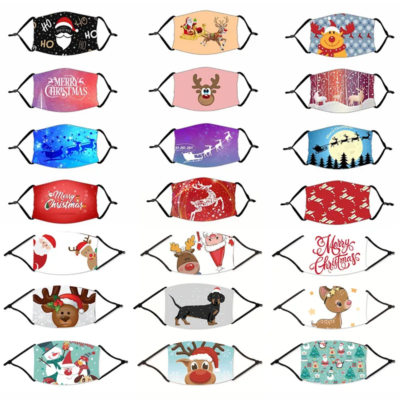 Christmas Party Mask Santa Claus Merry Decorations For Home 2020 Noel Xmas Happy New Year 2021 Supplies | Дом и сад