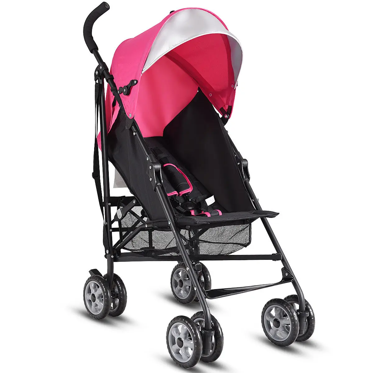 Folding Lightweight Baby Toddler Umbrella Outdoor Stroller w/ Storage Basket