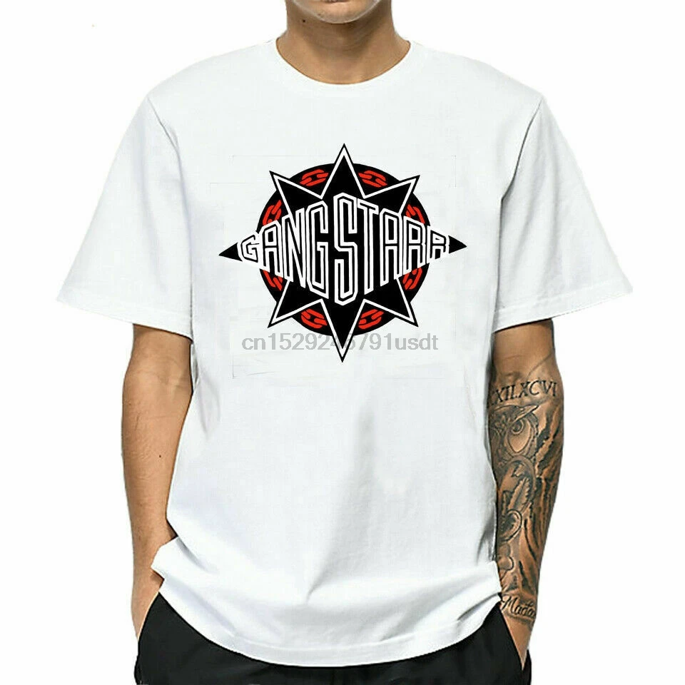 Белая футболка с логотипом Gangstarr эксклюзивный Забавный винтажный подарок для