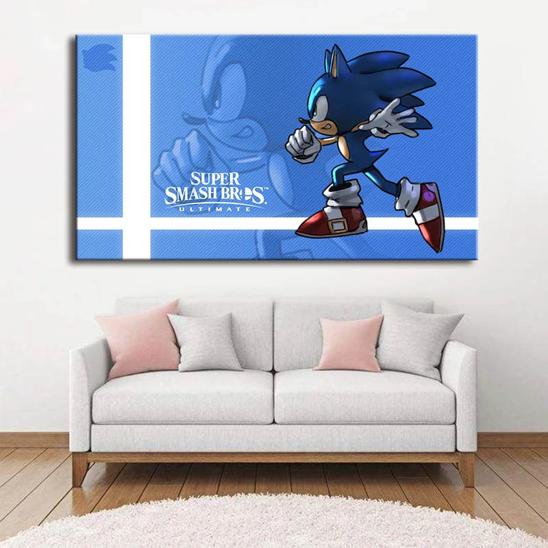 Художественный постер с принтом Nintendo Switch Super удар Брос суперудар звуковая печать