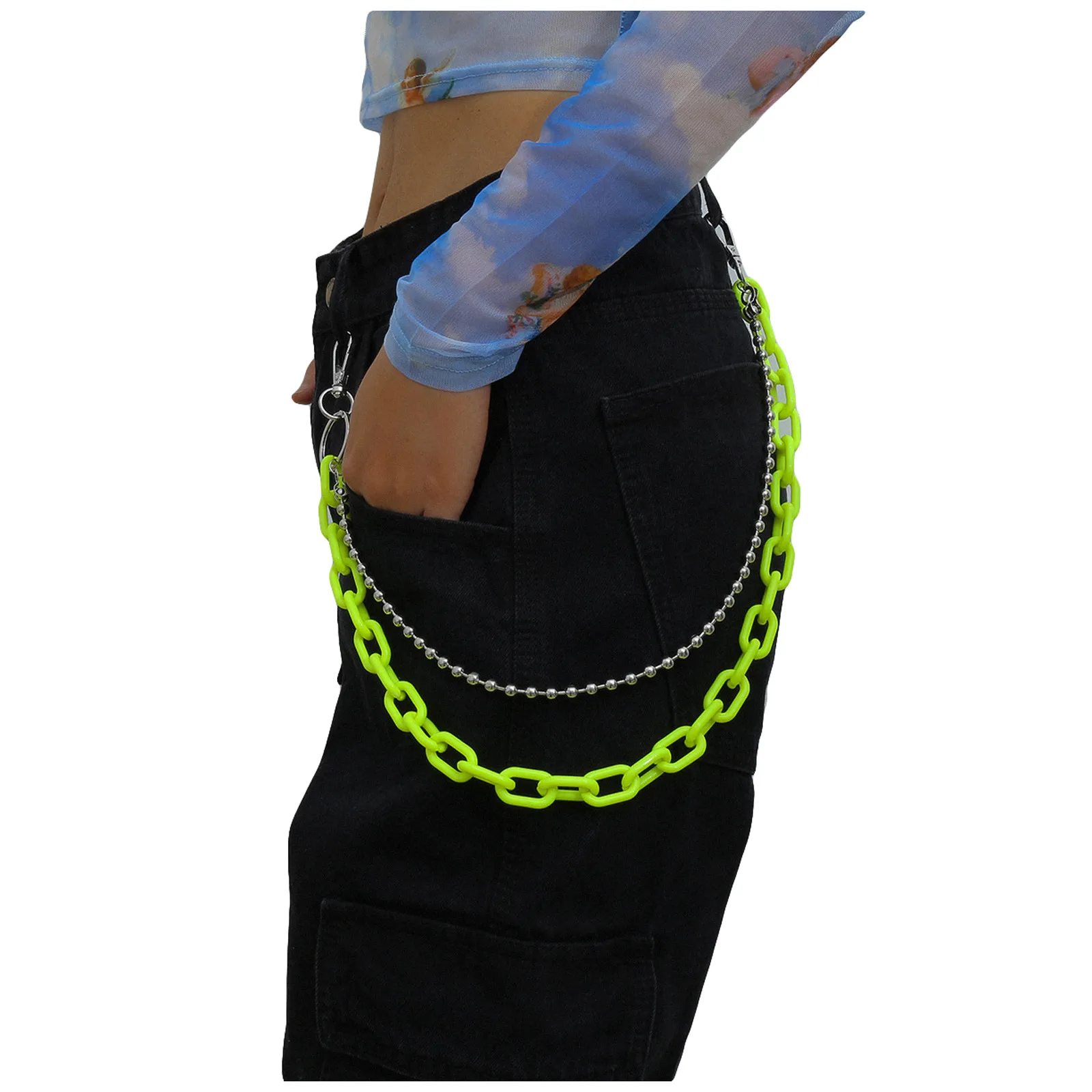 2021 панк хип-хоп брюки цепочкой красивые уличные женские шикарный стиль мужские и