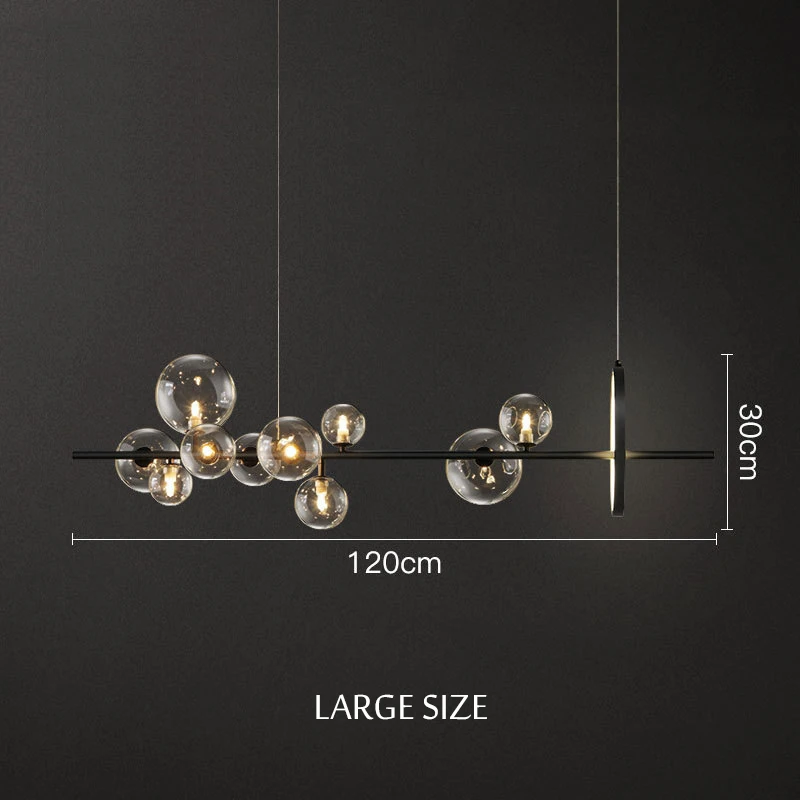 

Art Design Nordic Pendant Lamp Black Hanging Lamp Modern Led Chandelier Glass Balls for Living Room Bedroom Kitchen