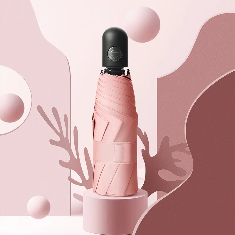 

Mini Umbrella Rain Women Sunscreen Anti Ultraviolet Automatic Umbrella Folding Ultra Light Portable Parapluie Rain Gear EB5YS