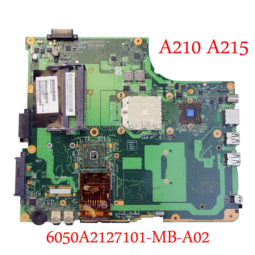Оригинальная материнская плата для ноутбука Toshiba Satellite A210 A215 210D A215 6050A2127101-MB-A02 V000108720 Встроенная видеокарта