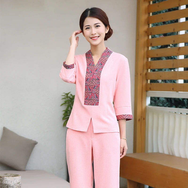 Массажная Униформа asia thai одежда для массажа женщин новый дизайн тайская форма