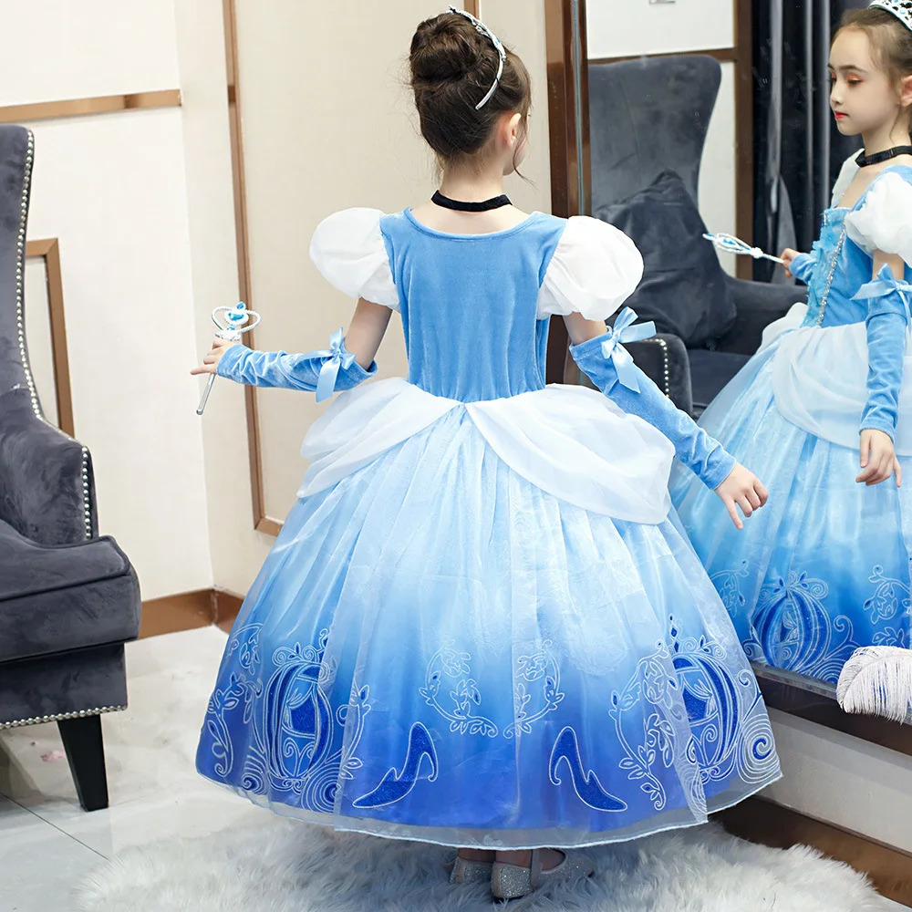 

Cinderella Girl Dress Kids Clothes For Girls Dress Baby Girl Ball Gown Princess Dresses Children Halloween Party Cosplay Costume