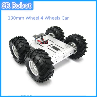 Металлический 4WD умный робот автомобильная шасси для Arduino с 130 мм колесом 4 колеса