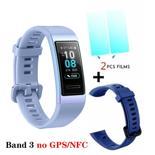 3blue n blue n film Huawei Band 3 Pro Band 3 Смарт-браслет 3 0,95 дюймов трекер для плавания Водонепроницаемый Bluetooth фитнес-трекер сенсорный экран - Цвет: 3blue n blue n film