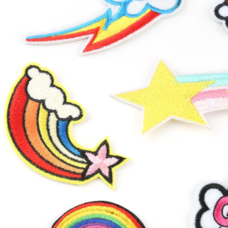 Термонаклейки для одежды значки с радугой радужной вышивкой | Дом и сад