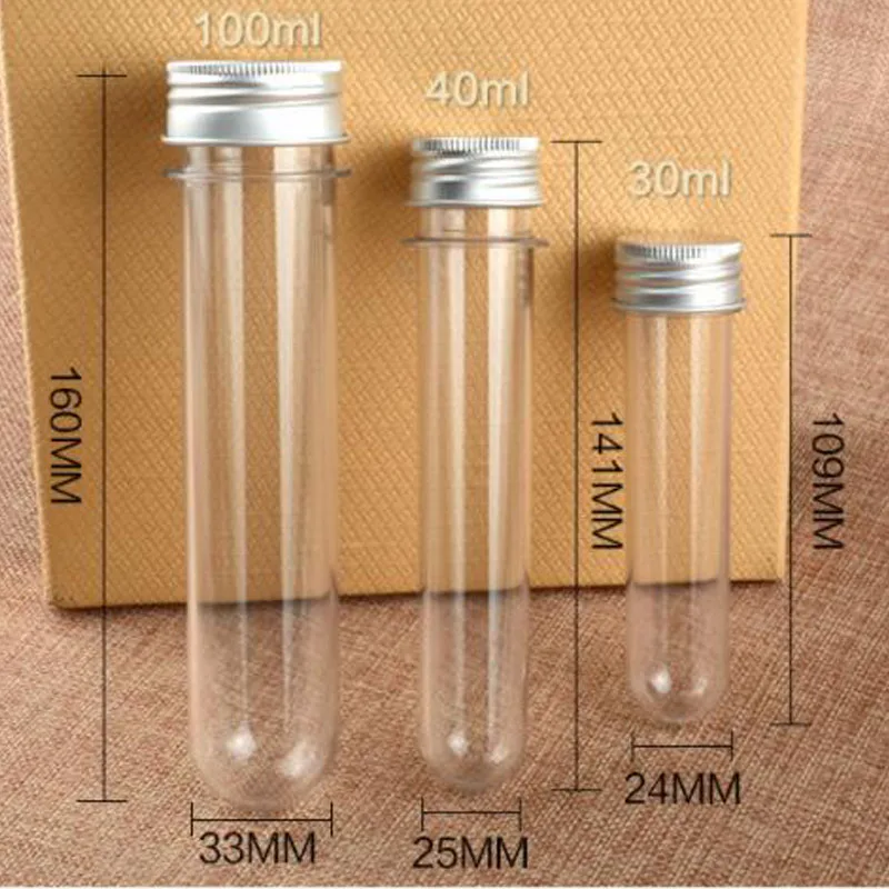 

10pcs Portable Plastic Mask Tube Candy Capsule Pile Shower Bath Salt Bottle Cosmetic Bottle 30ml 40ml 100ml Cosmetic Containers
