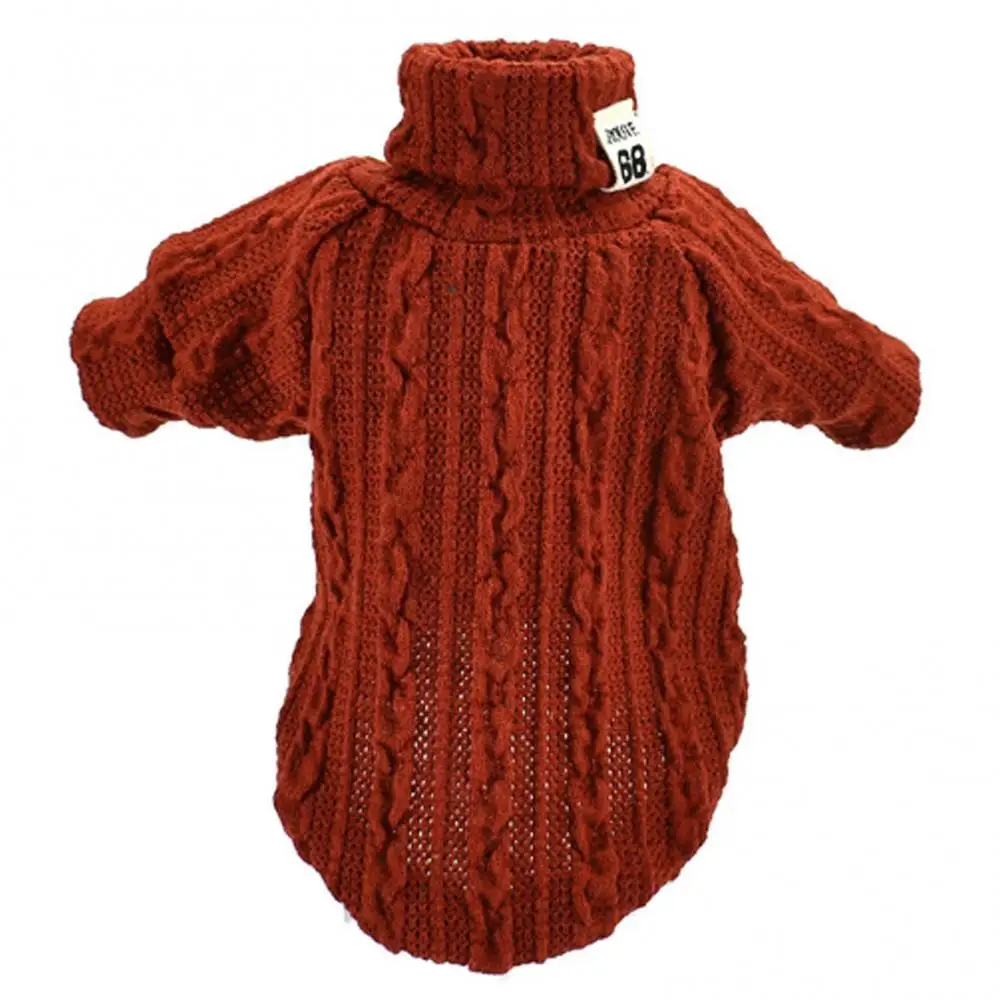 Осенняя акриловая однотонная водолазка для домашних животных вязаный мягкий и