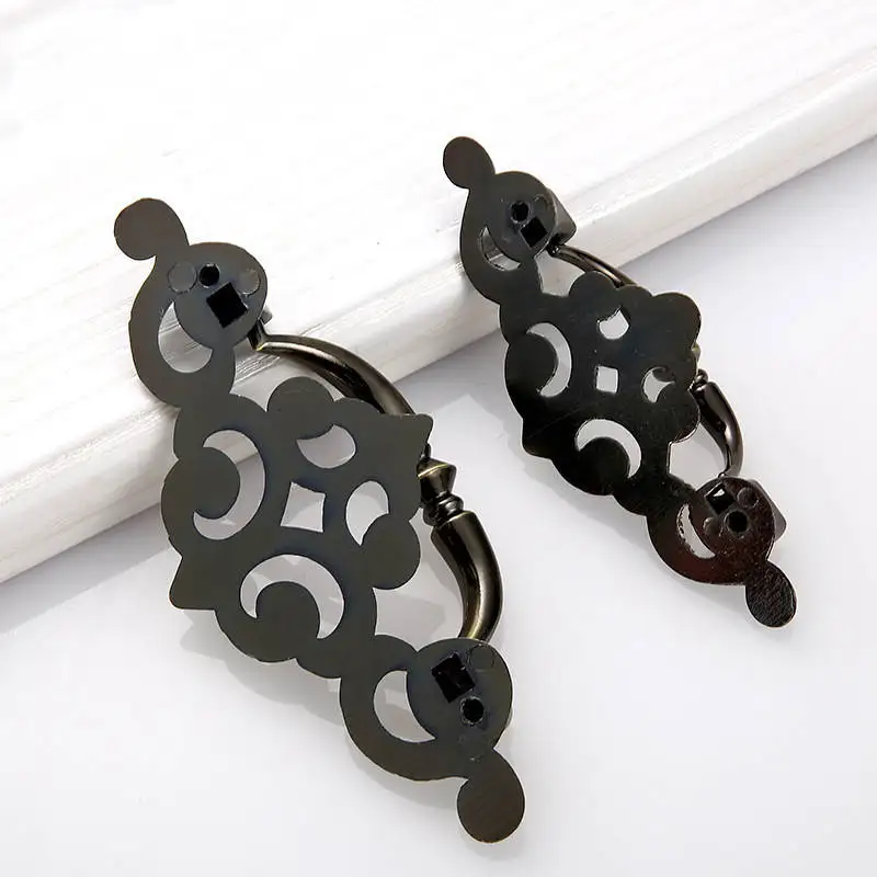 Темные бронзовые для выдвижных шкафчиков тянет Европейский стиль ручки дверные