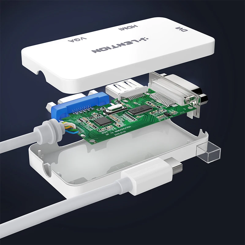 Адаптер Mini Display Port to VGA HDMI DVI кабель 3 в 1 конвертер порта дисплея Thunderbolt Для MacBook Air Pro