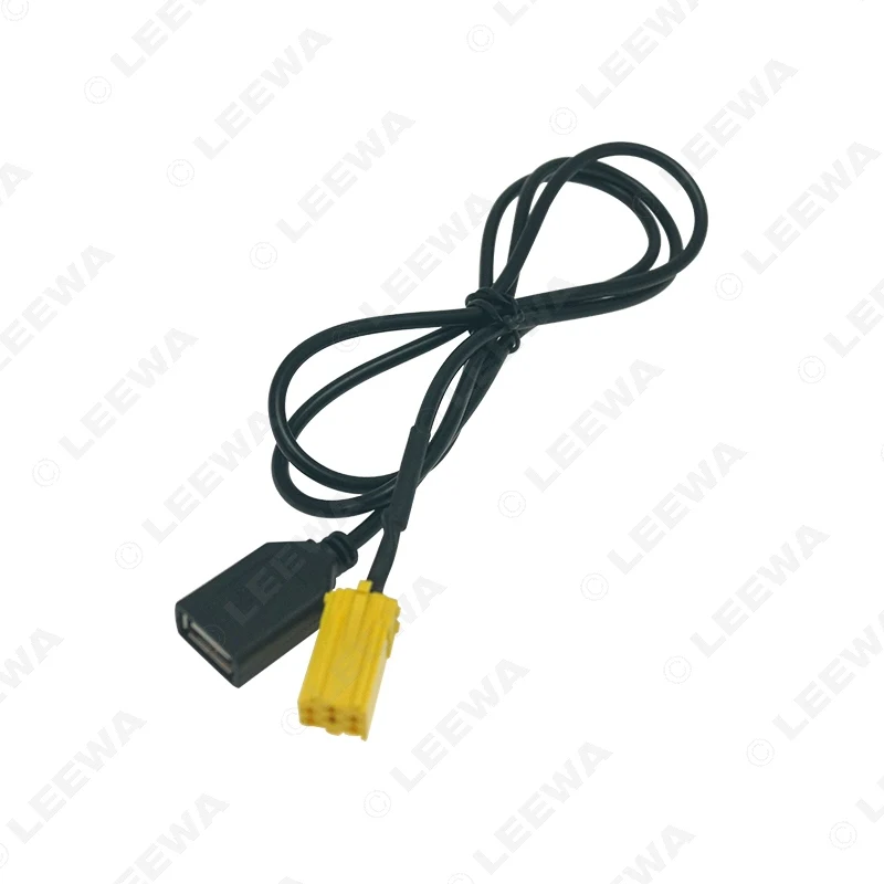 Автомобильный аудио-радиоприемник LEEWA 6Pin AUX USB-кабель Женский удлинитель для MINI ISO