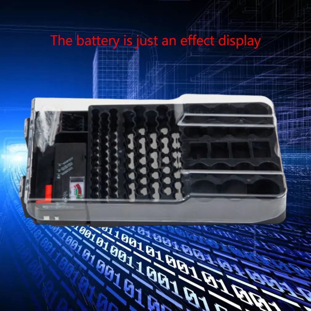 

104 Grid Covered Pointer Battery Tester Box Battery Storage Box Capacity Tester Portable Battery Tester Box