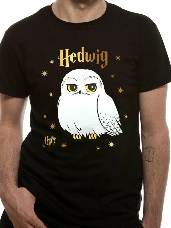 Футболка Хедвиг из Гарри-фольги футболка Звезды-черная-унисекс мужская и женская