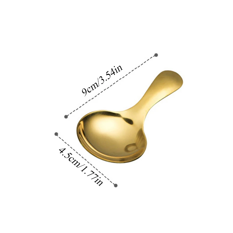 

1Pc Stainless Steel Spoon Short Handle Sugar Salt Spice Spoon Condiment Tea Coffee Scoop Small Kids Spoon Kitchen Tools