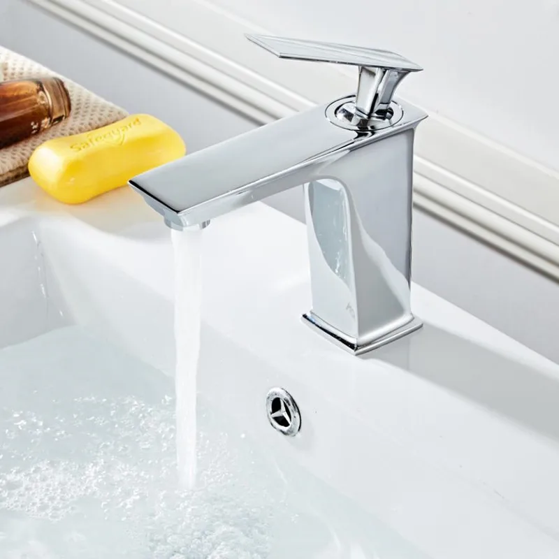 Waterfall Bathroom Sink Faucet Deck Mount Hot Cold Water Basin Mixer Taps Polished Chrome Lavatory Tap Wash | Обустройство дома