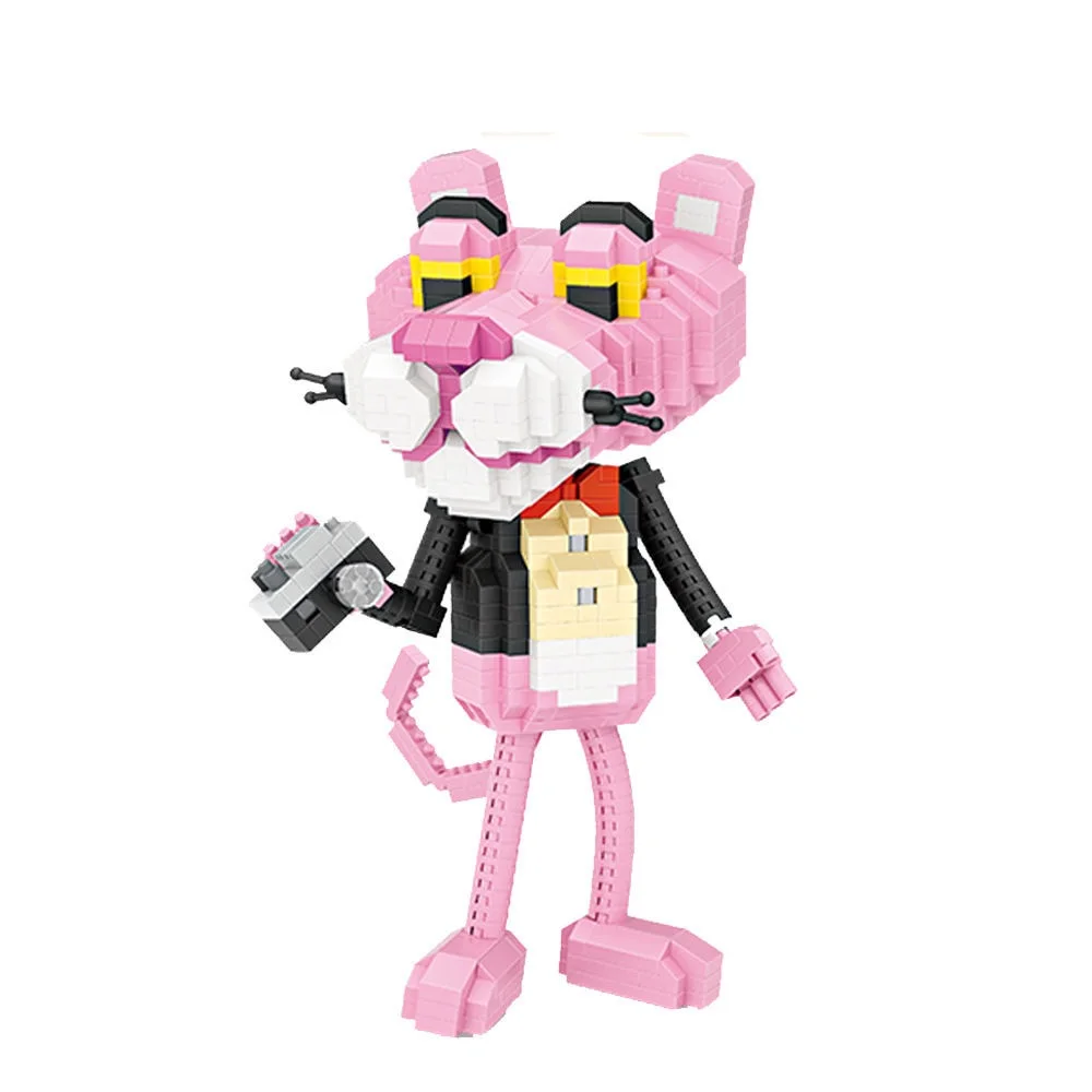 LOZ алмазные блоки мультфильм Леопард детская развивающая игрушка маленький