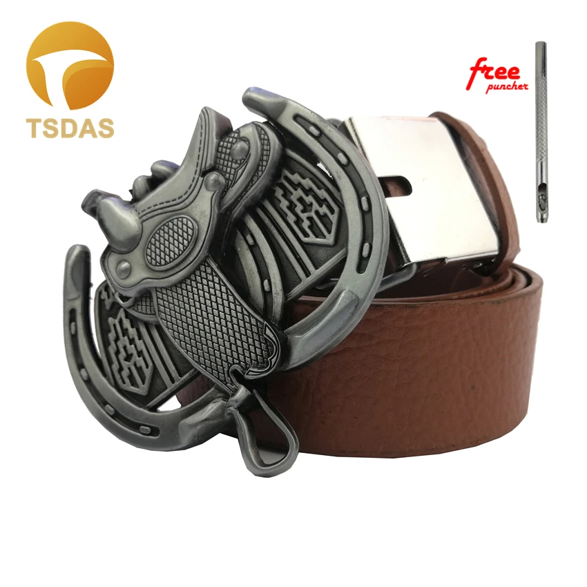 Серебряные пряжки для ремня седла мужчин Модные металлические в ковбойском
