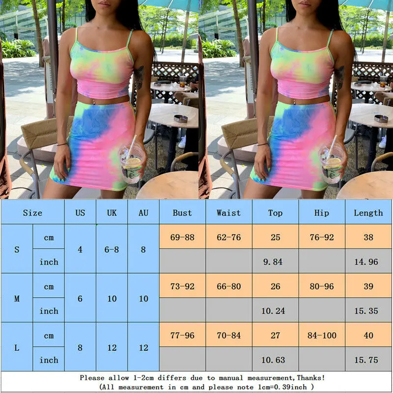 Модный летний комплект из 2 предметов для женщин укороченный топ короткая юбка с