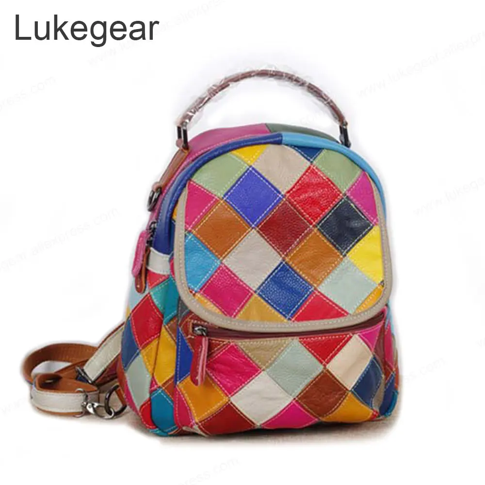 Черный рюкзак из натуральной кожи сумка для книг ручной работы натурального