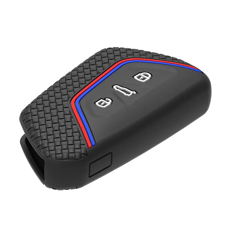 Силикагель Автомобильный ключ крышка для Фольксваген Гольф 8 Mk8 2020 Skoda 3 кнопки Smart
