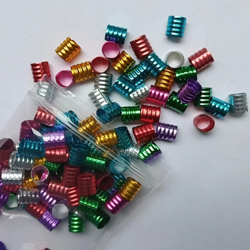 100 шт./лот бусины для дредов разные цвета покрытые волосы оплетка Регулируемый
