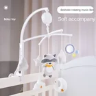Колокольчик для детской кровати LazyChild, вращающийся на От 0 до 1 года градусов, удобные тканевые Игрушки для малышей, Музыкальная погремушка, новинка, дропшиппинг прикроватный звонок