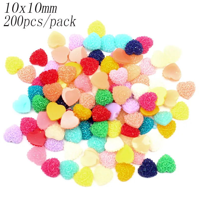 200 шт. смешанные розы цветы из смолы искусственные украшения с плоской задней