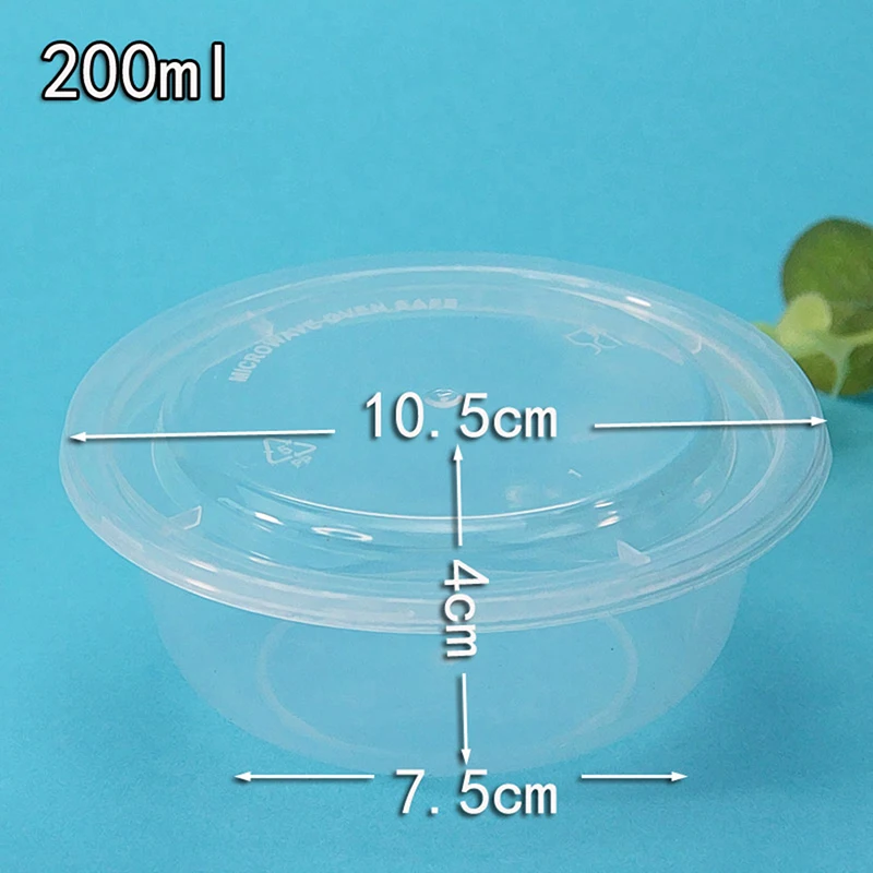 5 шт. 60 мл круговой Пластик разноцветный Пластилин тонкая прозрачная контейнеры