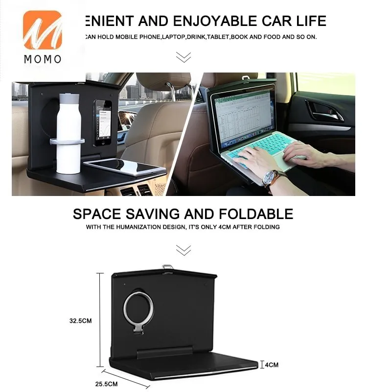 

car accessories Car Table Tray can be used by driver for eating food or as a laptop car seat back table