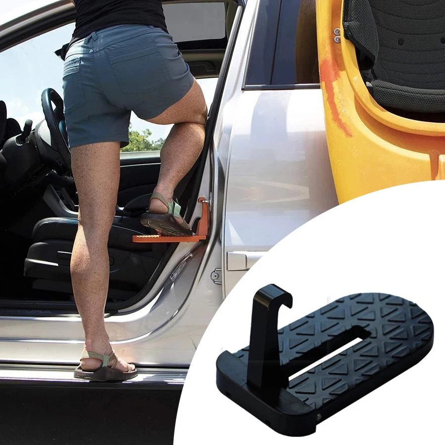 Multifunction Foldable Car Roof Rack Step Car Door Step Universal Latch Hook Auxiliary Foot Pedal Aluminium Alloy Safety Hammer