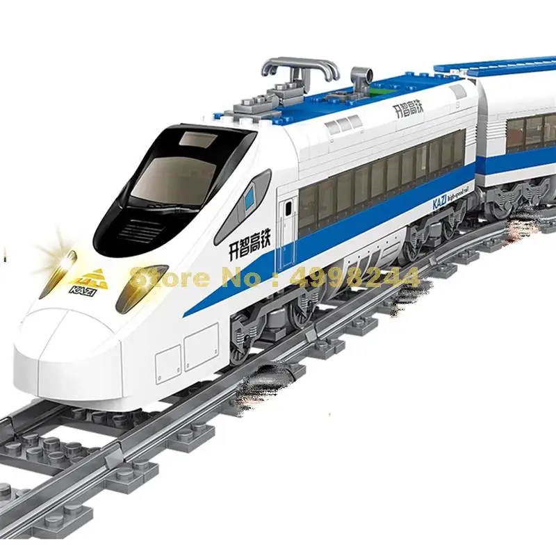 474 шт. на батарейках Электрический поезд высокоскоростной рельс diy kazi