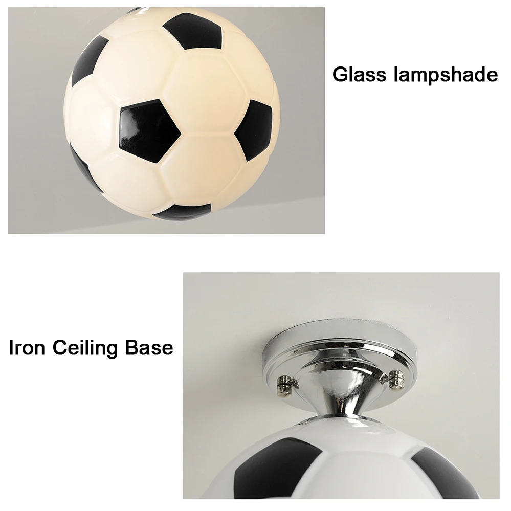 Soccer Ball Ceiling Light LED Lamp Football Style 220V Indoor Lighting Decor for Bar Bedroom Kids Room Lights Fixture | Освещение