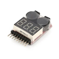 lipo battery voltage tester volt meter indicator checker dual speaker 2in1 1 s 8 s combination low voltage buzzer alarm