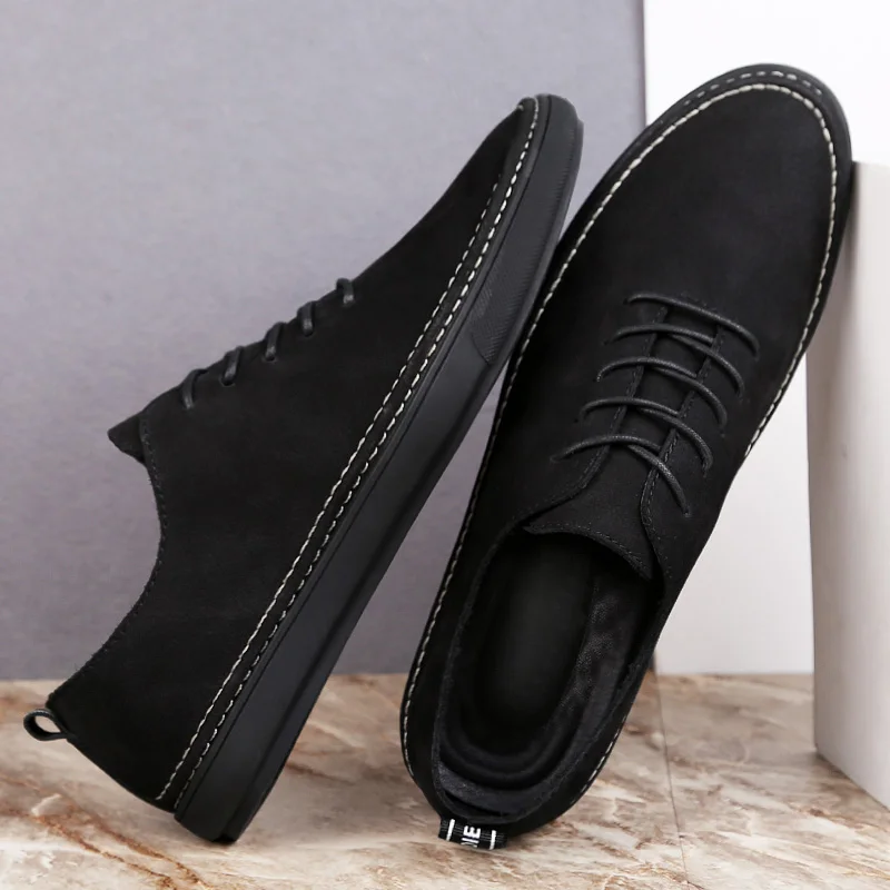 Matte Cowhide High Quality Men Dress Shoes Leather Fashion Working Comfortable Formal Drop Ship % | Обувь