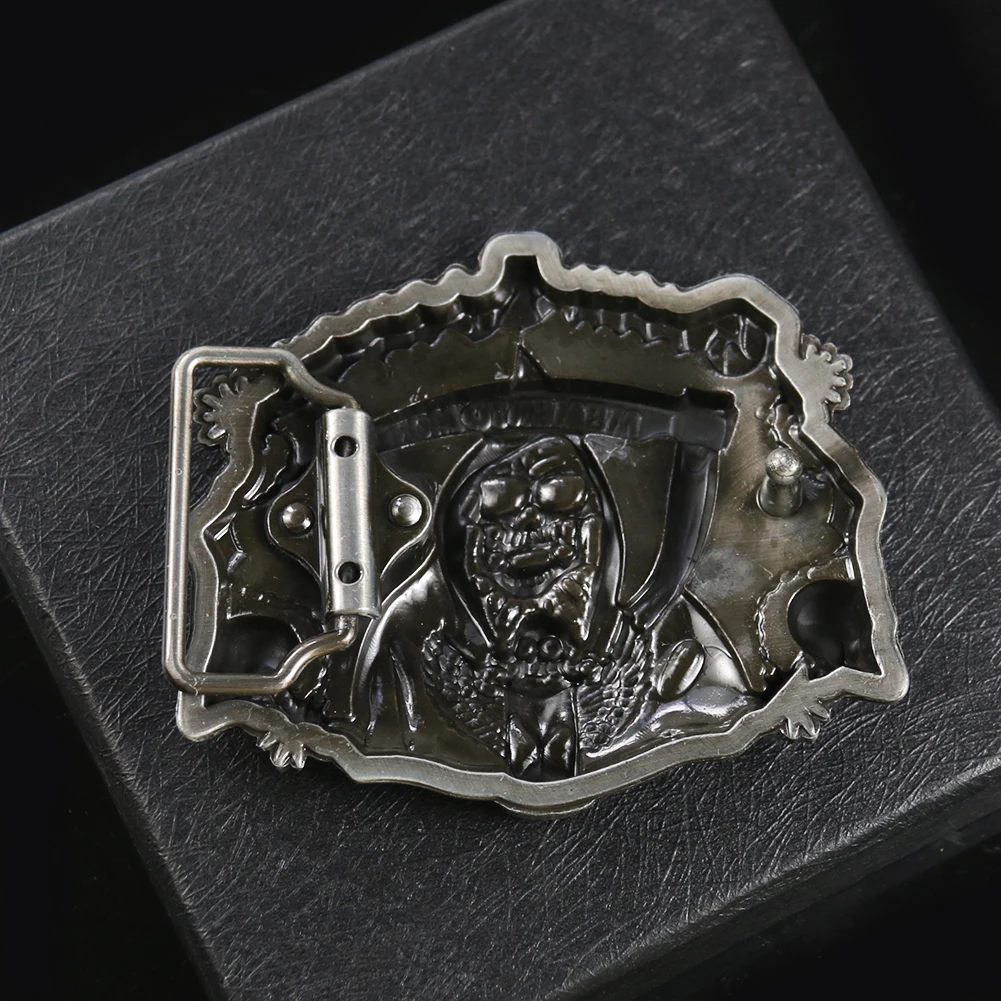 Ремень мужской в стиле панк-рок с пряжкой-черепом шириной 4 см | Дом и сад