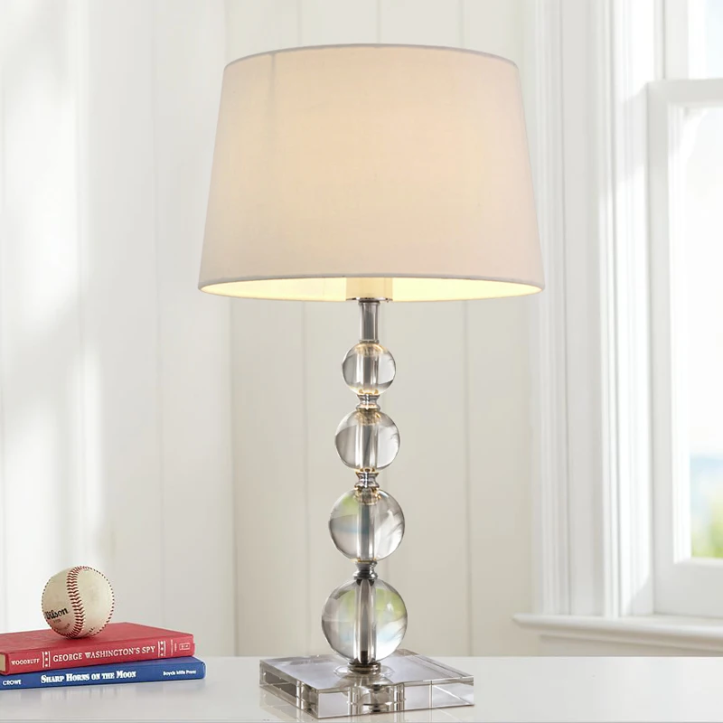 Asahi Desk Lamp Bedroom Bedside Concise European Crystal A Living Room Decoration Originality Cozy Fabric Art Northern | Лампы и