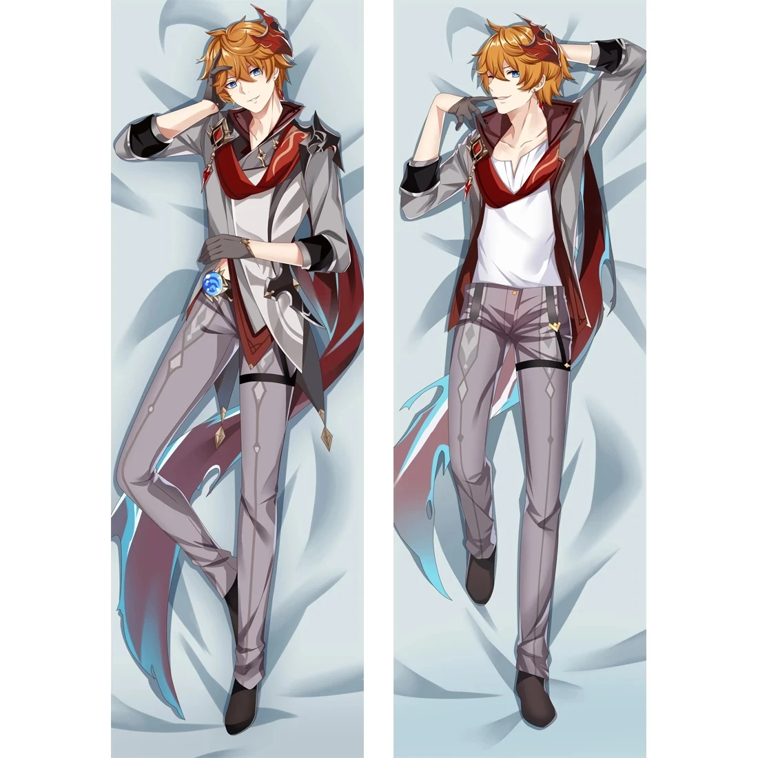 

Genshin Impact Tartag Costume Game Tartaglia Pillowcase Cool Male Otaku Dakimakura Throw Pillow Cover Hugging Body Pillow Case