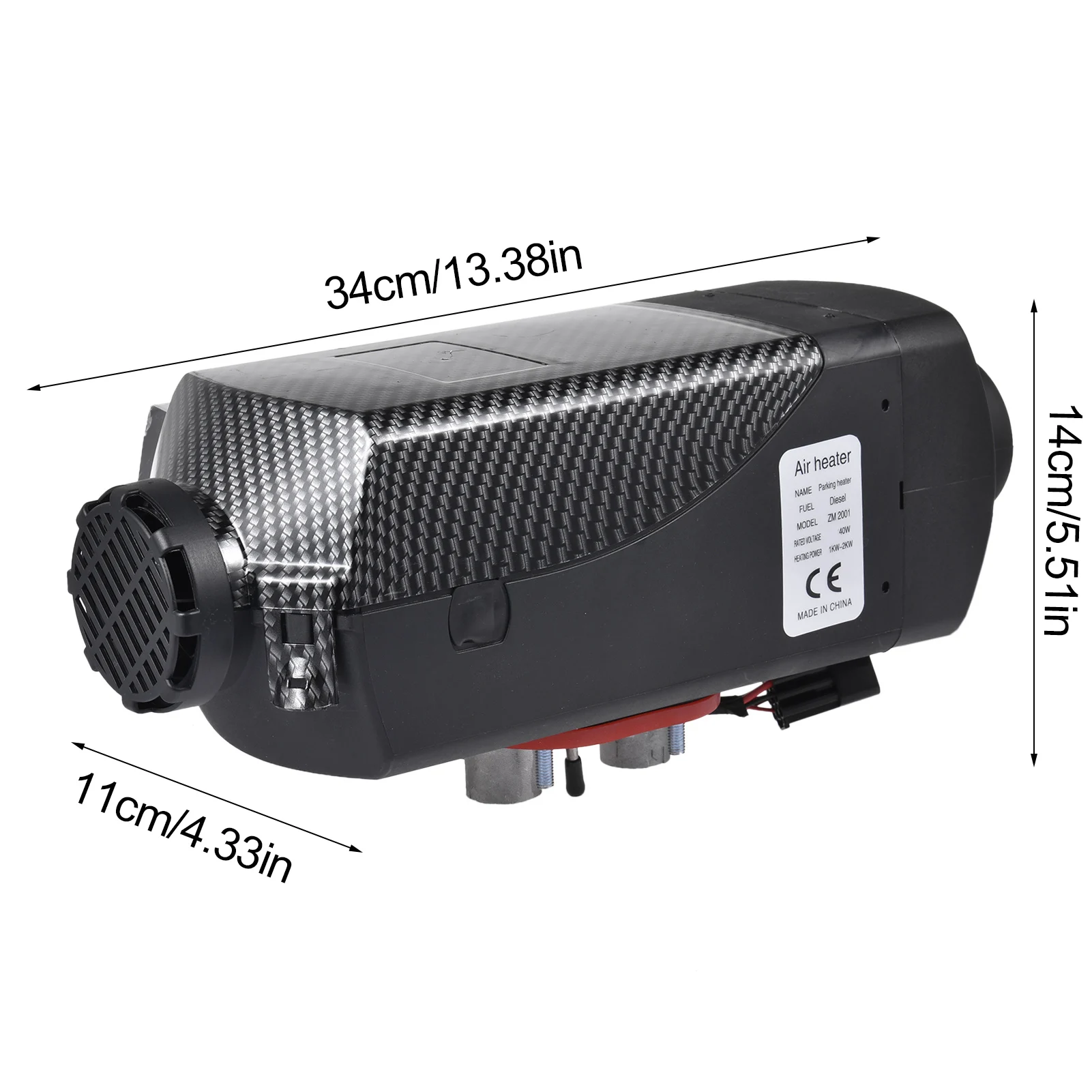 

New Parking Fuel Air Heater 2KW 12V/24V Car Air Heater With Diesel + LCD Display + Remote Control For Various Type Of Diesel Car