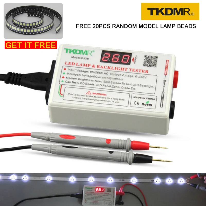 GJ2B 0-260 V Напряжение Тесты светодиодный Подсветка Тесты er инструмент витые бусины для Светодиодный ЖК-дисплей