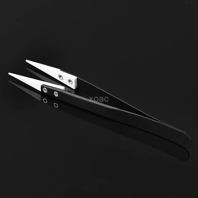 1 шт. Керамические наконечники пинцет ручка из нержавеющей стали Прямой для