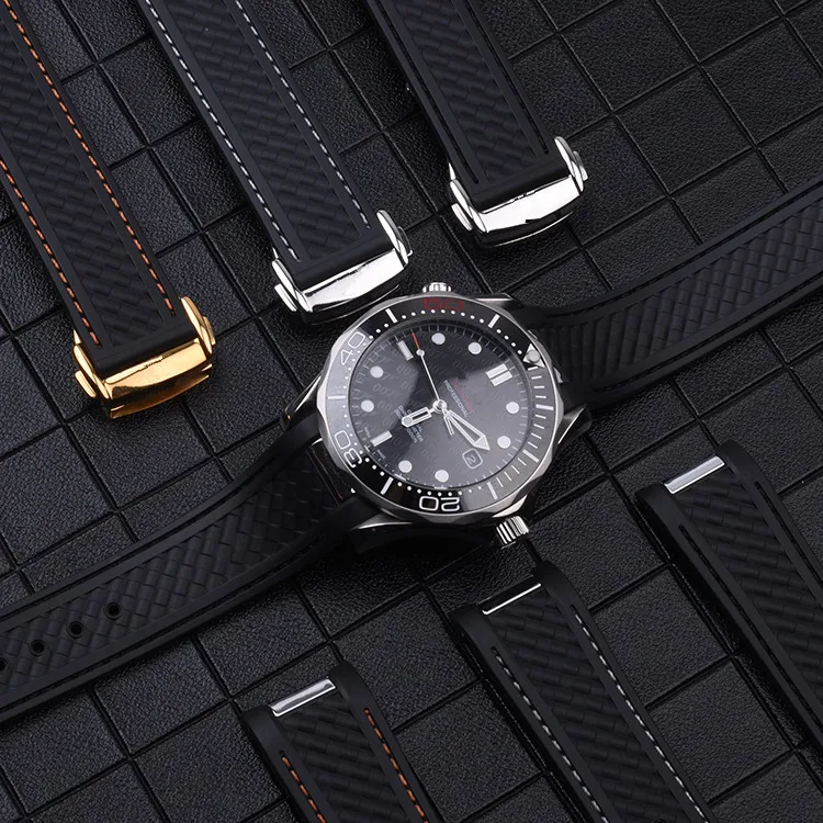 Ремешок силиконовый для часов Omega Seamaster 300 AQUA TERRA AT150 8900 20 мм|Ремешки часов| |
