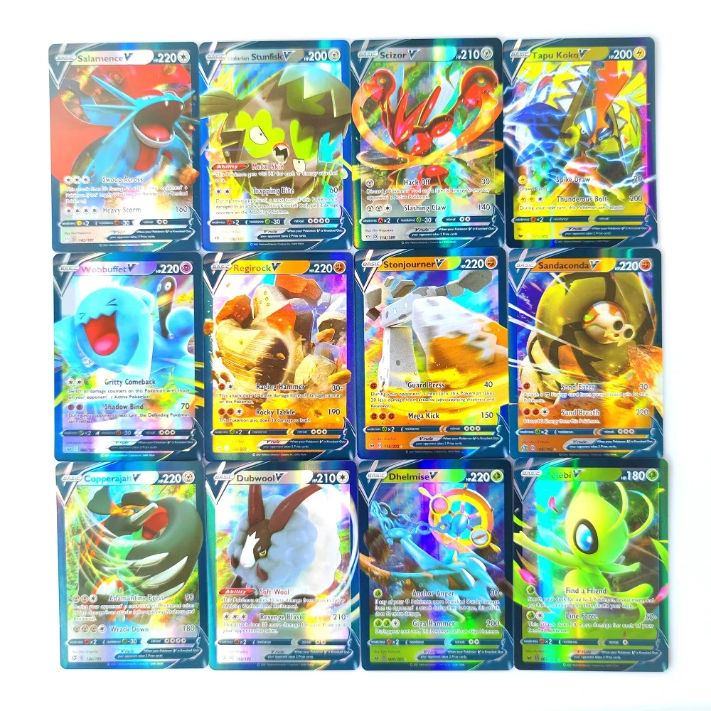 Pokemon Cards 20-300Pcs Pokemon 100Vmax EX TAG 300 GX Best Selling Children Battle English Version Game Tag Team Shining Card images - 6
