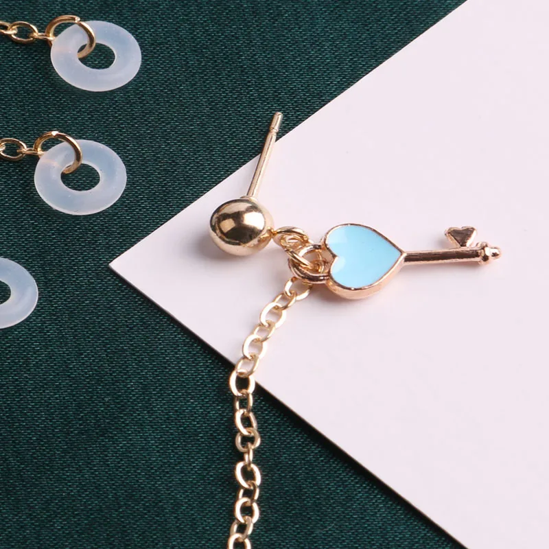 

2020 Trend Love Jewelry Hanging Earrings Heart Long Earrings Love Key Korean Earrings Couple Aesthetic Gifts