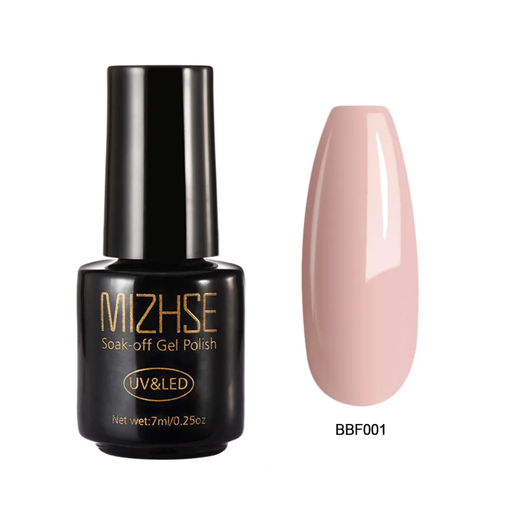 BBF001 MIZHSE 7 мл Гель-лак замачиваемый УФ-лак для ногтей художественный Гель-лак для ногтей для Nials гель УФ-светодиодный цвета базовое верхнее покрытие без протирания Mtte гель-лаки - Цвет: BBF001