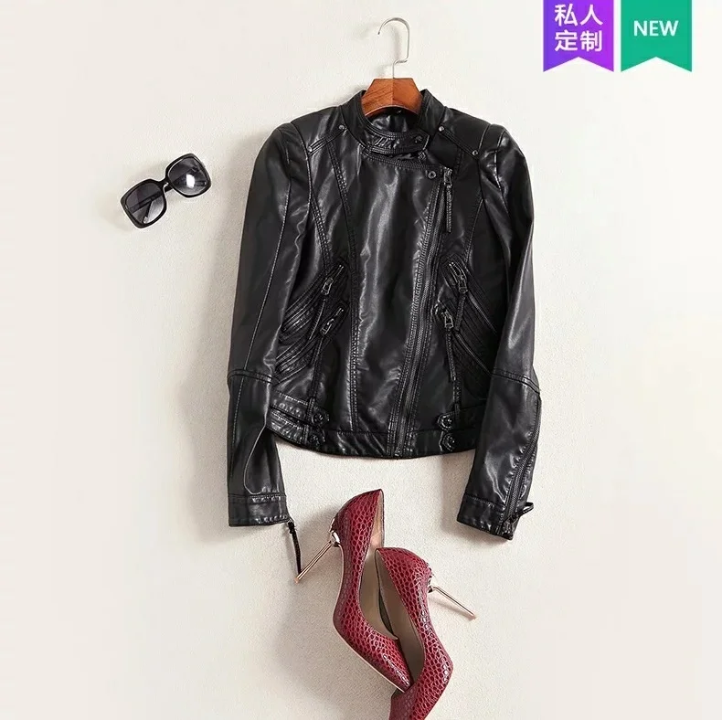 Natural Genuine Leather Jacket Women Clothing Korean 100% Moto Real Sheepskin Coat Women's Leather Jacket LW3291