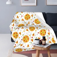 delicious pizza blankets flannel textile decor tortilla food multifunction ultra soft throw blanket for home office bedspreads